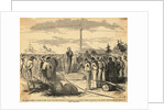 Men Praying at New Telegraph Station by Anonymous