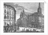 Engraving of Eisenstadt Town Square by Anonymous