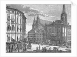 Engraving of Eisenstadt Town Square by Anonymous