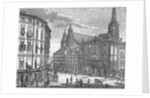 Engraving of Eisenstadt Town Square by Anonymous