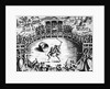 Illustration of Man and Dog Fighting in Arena by Anonymous