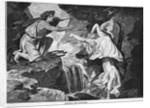 Engraving of Orpheus Reaching for Eurydice by Anonymous