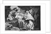 Engraving of Orpheus Reaching for Eurydice by Anonymous