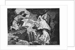 Engraving of Orpheus Reaching for Eurydice by Anonymous