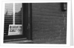 Sign Posted in Window of Building by Anonymous