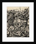 Engraving of the Battle of Poitiers by Anonymous