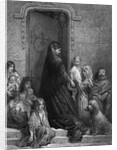 Noblewoman Giving Alms to Poor by Anonymous