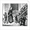 Illustration of Impoverished Children Receiving Food by Anonymous