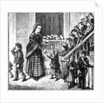Illustration of Impoverished Children Receiving Food by Anonymous