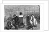 Woodcut of Travelers Being Disinfected by Anonymous