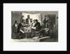 Engraving of Secret Meeting During Civil War by Anonymous