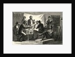 Engraving of Secret Meeting During Civil War by Anonymous