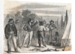 Man Playing Violin to Campfire Gathering by Anonymous