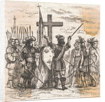 Depiction of Jacques Cartier Conquering New France by Anonymous