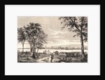 Couple Strolling in Park Across from City by Anonymous