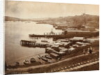 Dock Area and Pedestrians near Railroad by Anonymous