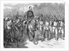 Arab Officer on Horseback Alongside Troops and Citizens by Anonymous