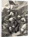 Arab Soldiers Fighting from Hillside by Anonymous