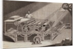 Man Operating Steam Printing Machine by Anonymous
