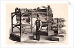 Man Posing with Printing Press by Anonymous
