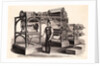 Man Posing with Printing Press by Anonymous