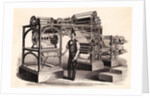 Man Posing with Printing Press by Anonymous
