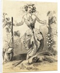 Woman Representing Grape Vine and Wine Making by Anonymous