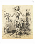 Woman Representing Grape Vine and Wine Making by Anonymous