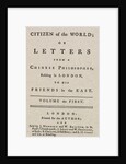 Citizen of the World Book Cover by Anonymous
