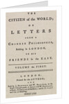 Citizen of the World Book Cover by Anonymous