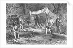 Settlers Gathering Wood by Anonymous