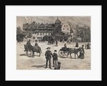 Illustration of Colorado Springs Settlers During Daily Routines by Anonymous