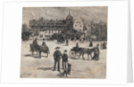 Illustration of Colorado Springs Settlers During Daily Routines by Anonymous