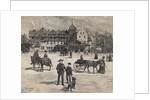 Illustration of Colorado Springs Settlers During Daily Routines by Anonymous
