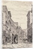 Pedestrians and Trolley Car on Chilean Street by Anonymous