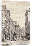 Pedestrians and Trolley Car on Chilean Street by Anonymous