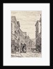 Pedestrians and Trolley Car on Chilean Street by Anonymous