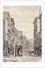 Pedestrians and Trolley Car on Chilean Street by Anonymous