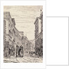 Pedestrians and Trolley Car on Chilean Street by Anonymous