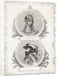 Portraits of Montezuma and Cortez in Costumes by Anonymous