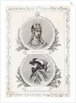 Portraits of Montezuma and Cortez in Costumes by Anonymous