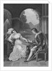 Man and Woman Concentrating on Game of Draughts by Anonymous