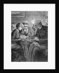 People Reading Together at Table by Anonymous