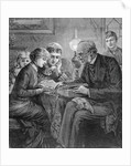 People Reading Together at Table by Anonymous