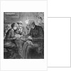 People Reading Together at Table by Anonymous