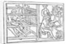 Sketches Showing Early Weaving Process by Anonymous