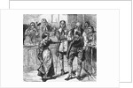 Young Woman Holding Her Dress While Speaking in Courtroom by Anonymous