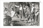 Jubilant French Neighbors Enjoying Dance with Native Americans by Anonymous