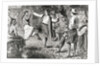Jubilant French Neighbors Enjoying Dance with Native Americans by Anonymous