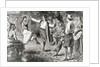 Jubilant French Neighbors Enjoying Dance with Native Americans by Anonymous